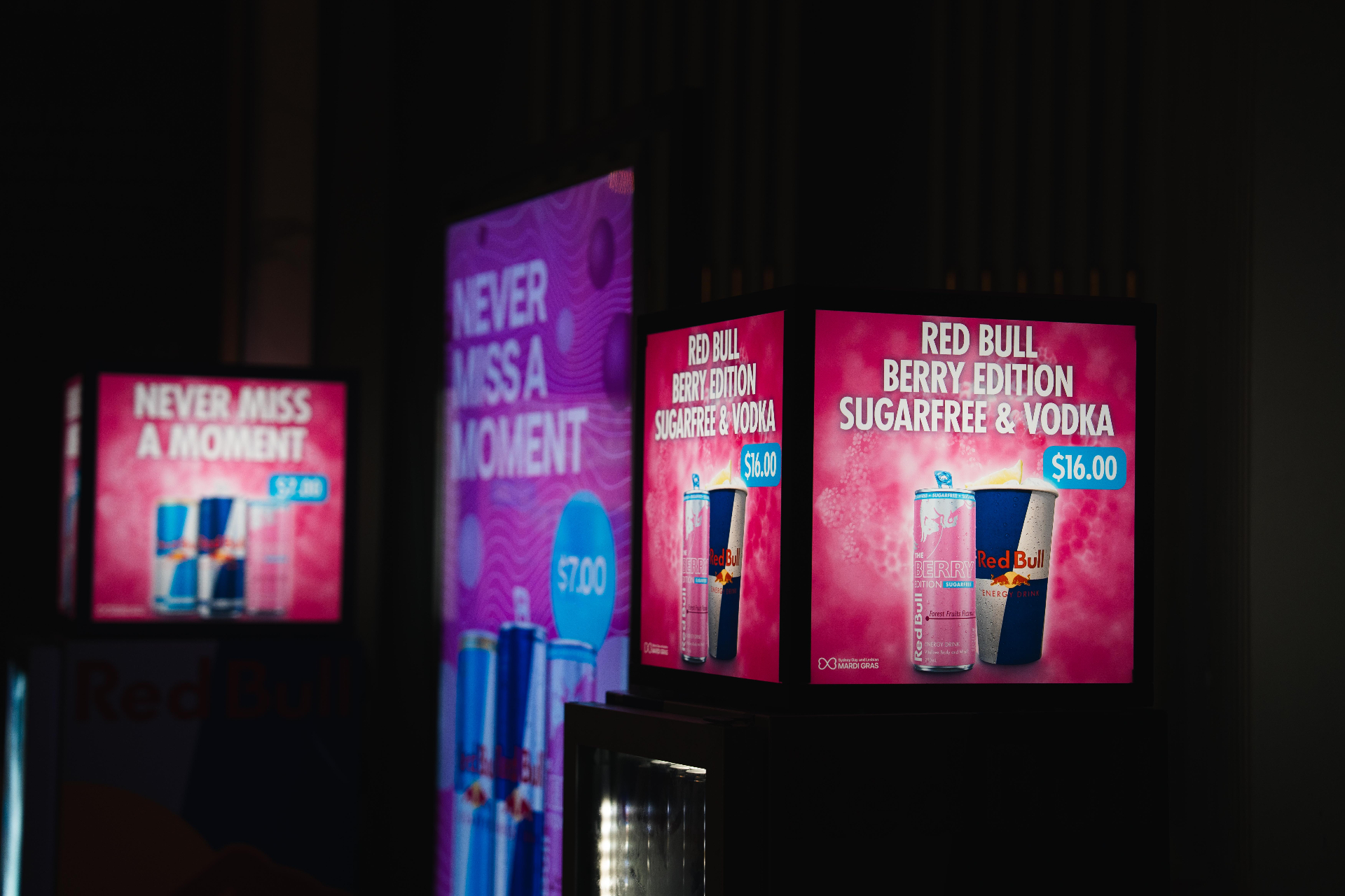 Red Bull Berry Edition activation display